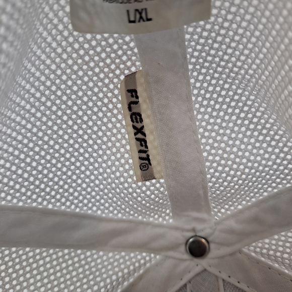 Columbia PFG Fitted Hat Blue White Cap Flexfit Size L/XL Men Fishing - Picture 8 of 10